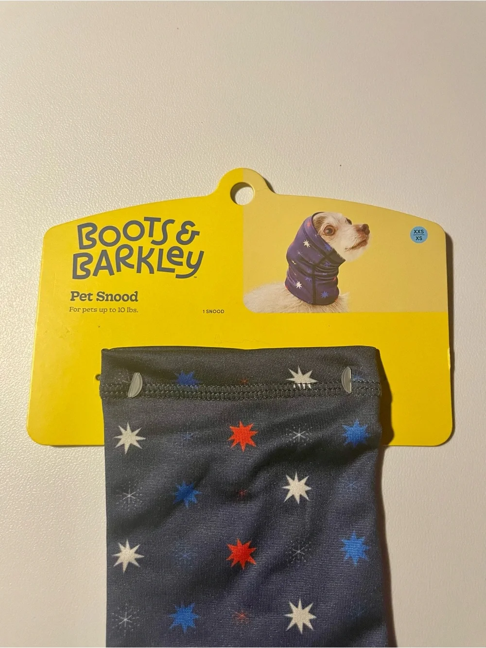NWT Boots & Barkley Star Print Pet Snood Size XXS/XS